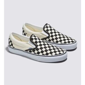 Classic slip on black and white checkerboard vans